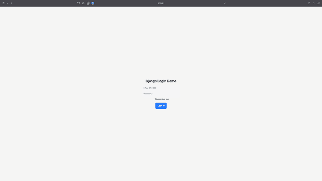 django login page