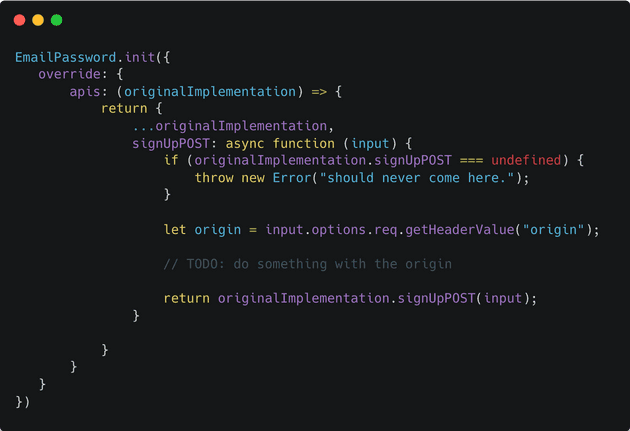 API's override example
