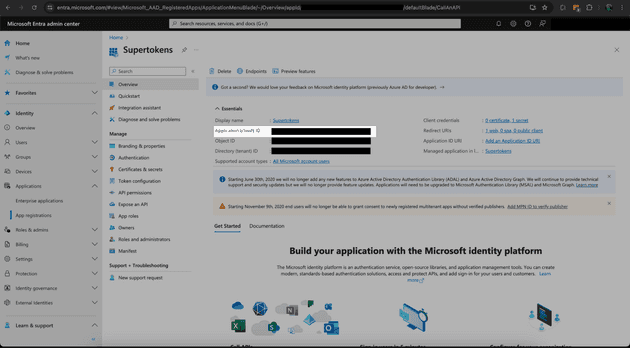 Entra ID application ID