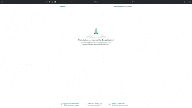 Django homepage